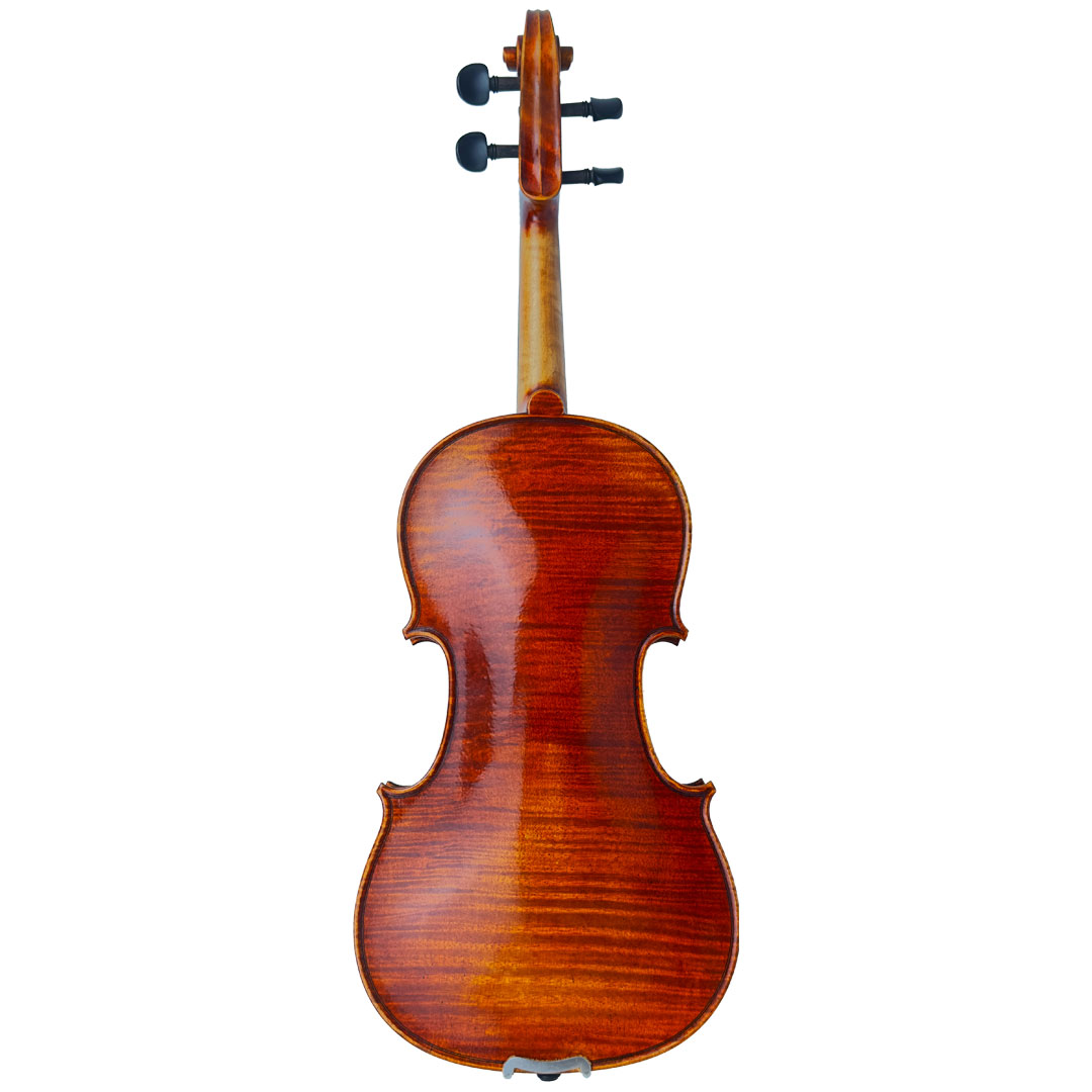 One-piece back Violin – Natural Dark Flame Varnish (4)